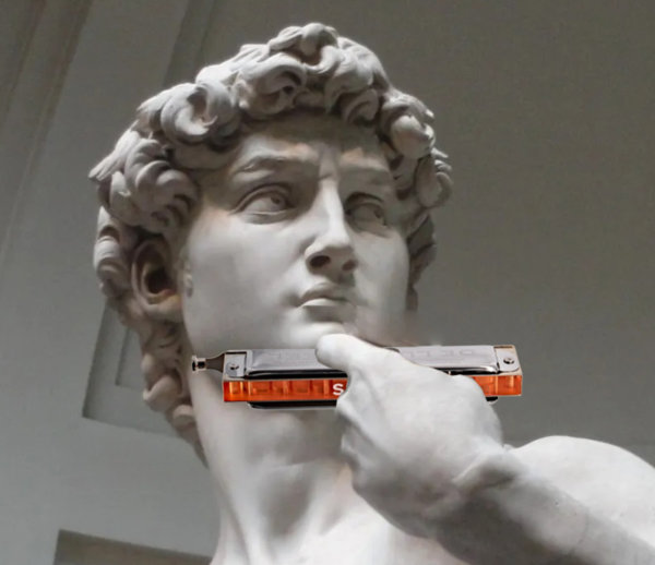 the david with harp